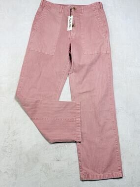 Alex Mill Neil Pant Herringbone Twill Utility Trouser Modern Craft Rose Sz 8